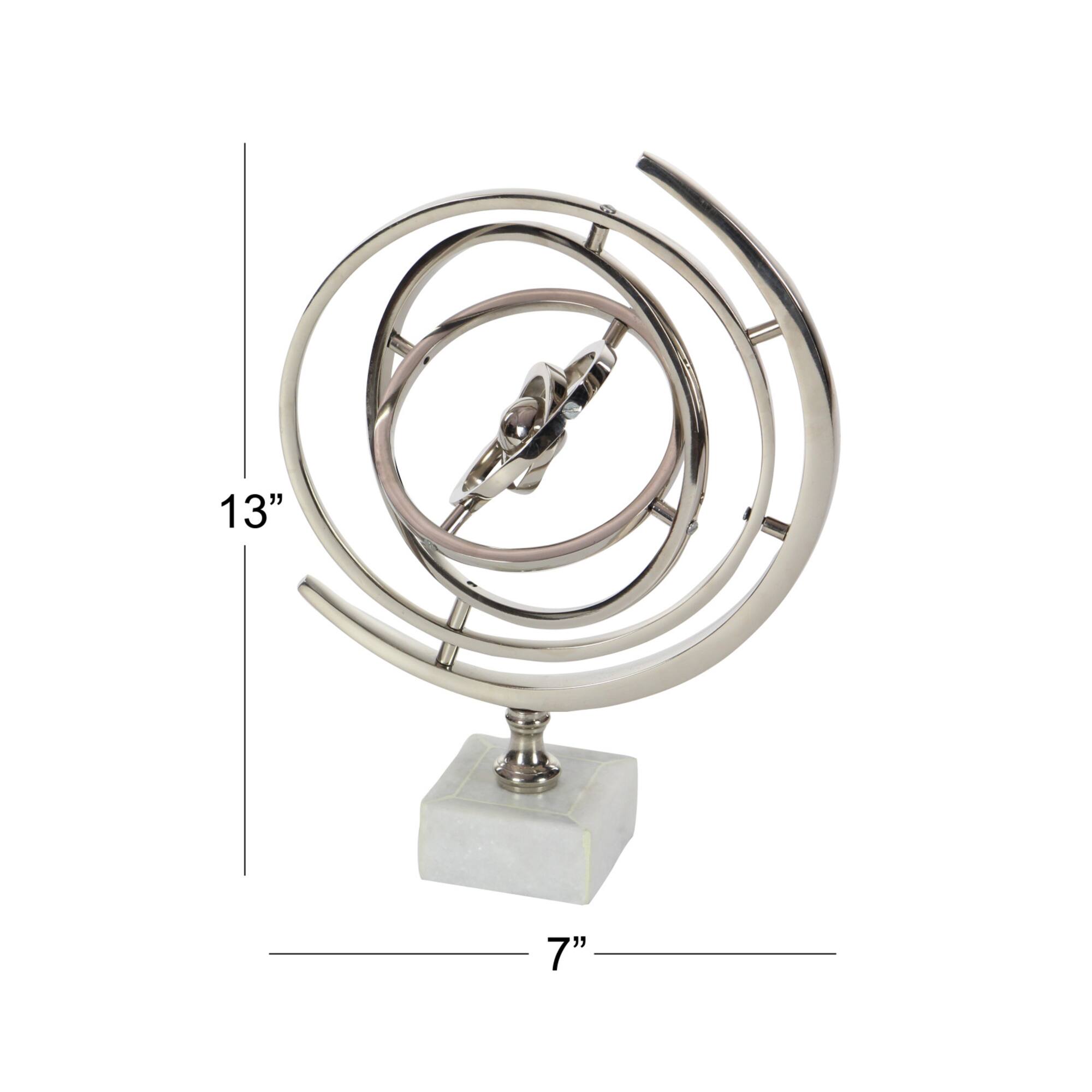 13" Glam Silver Armillary Table Accent